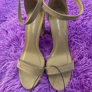 Streetwear Society Suede Nude Heels